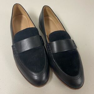 Madewell Alex Slip-On Black Leather Loafers